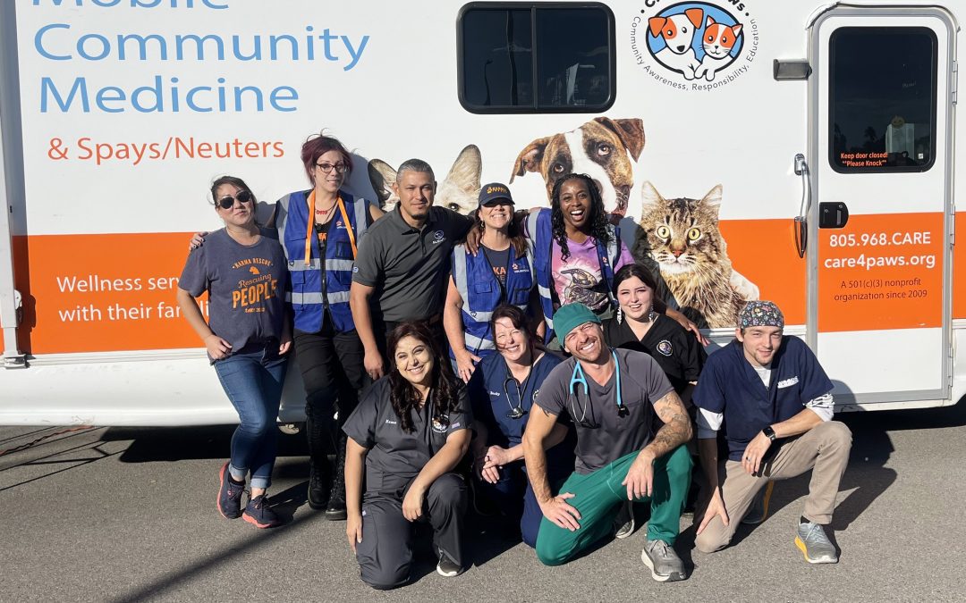 Mobile Spay Marathon in Palmdale image of the team in front of mobile clinic